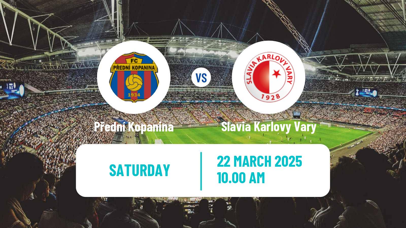 Soccer Czech Division B Přední Kopanina - Slavia Karlovy Vary