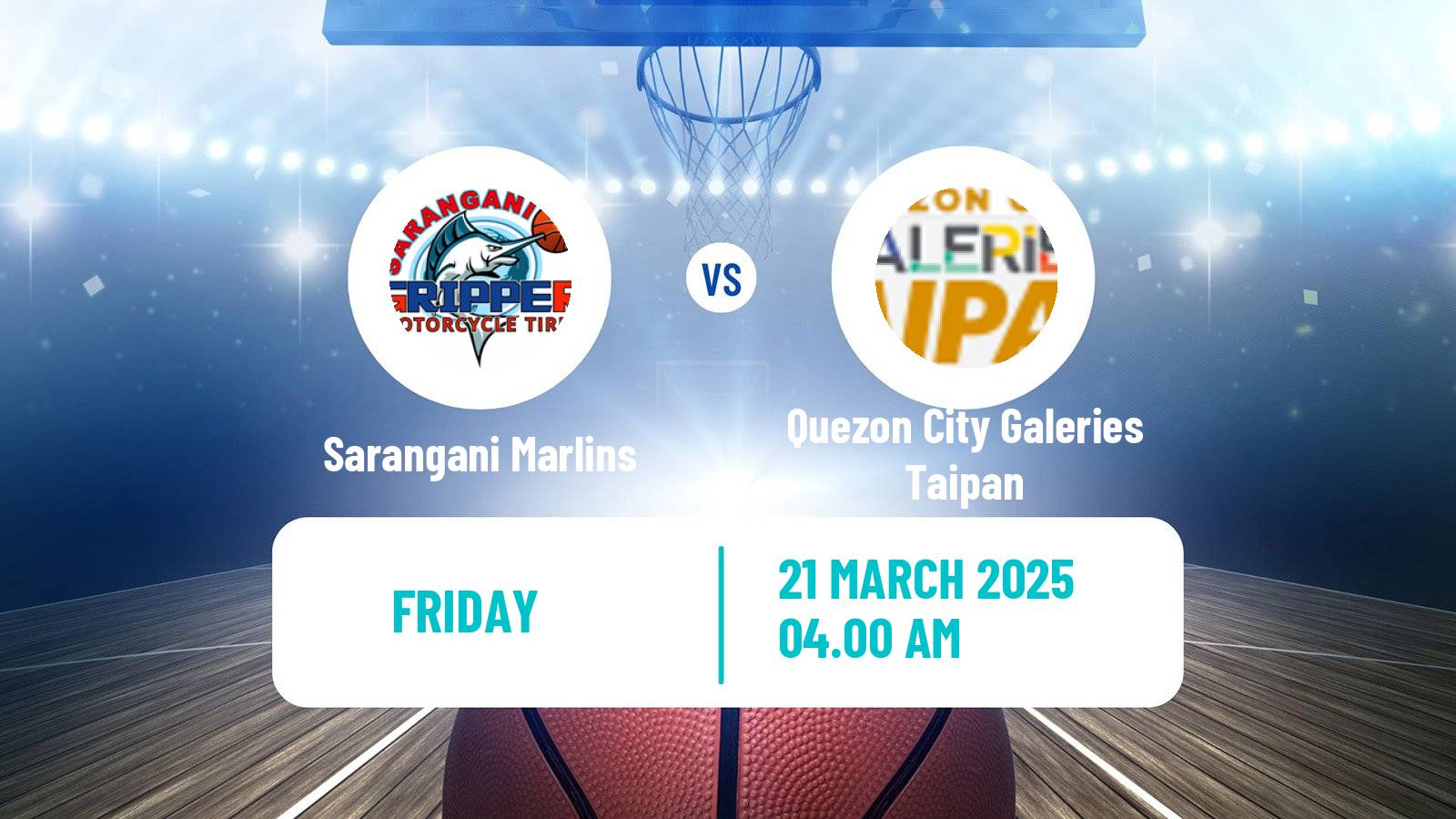 Basketball Philippines MBPL  Sarangani Marlins - Quezon City Galeries Taipan