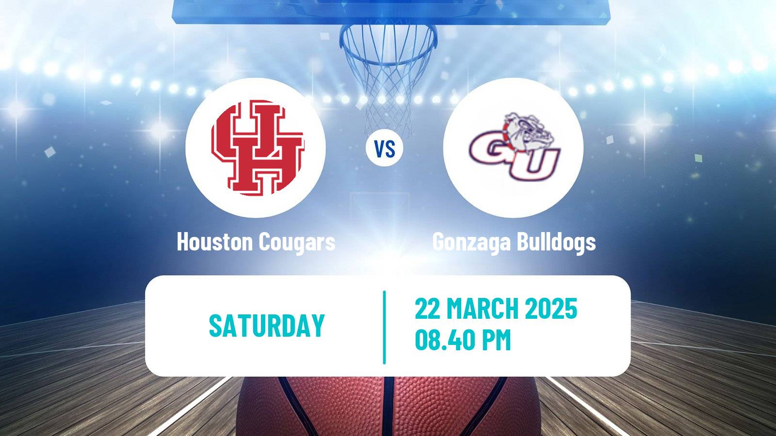 Basketball NCAA College Basketball Houston Cougars - Gonzaga Bulldogs