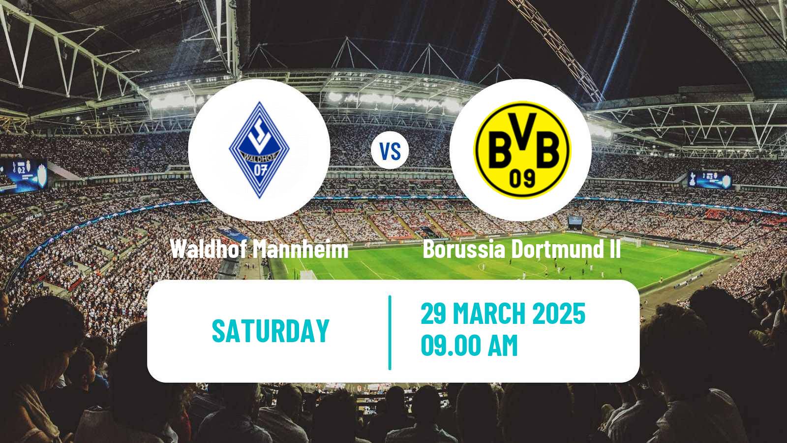 Soccer German 3 Bundesliga Waldhof Mannheim - Borussia Dortmund II