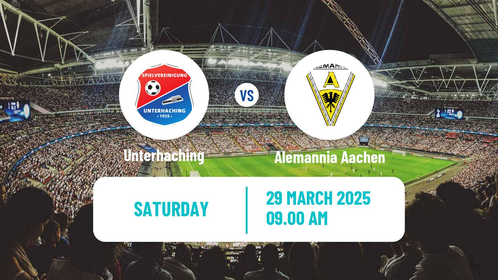 Football German 3 Bundesliga Unterhaching - Alemannia Aachen