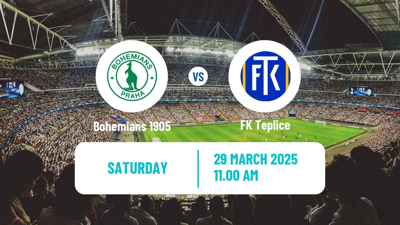 Soccer Czech 1 Liga Bohemians 1905 - Teplice