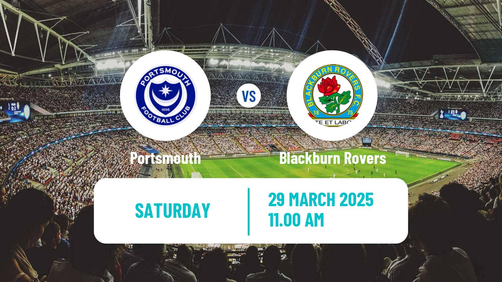 Soccer English League Championship Portsmouth - Blackburn Rovers