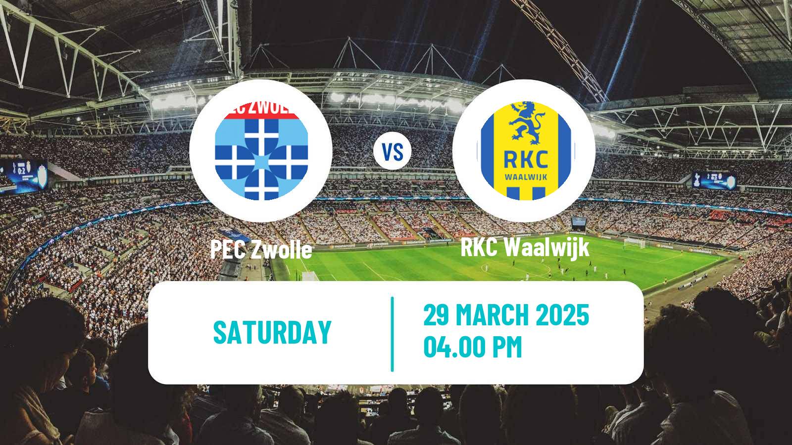Soccer Dutch Eredivisie Zwolle - Waalwijk