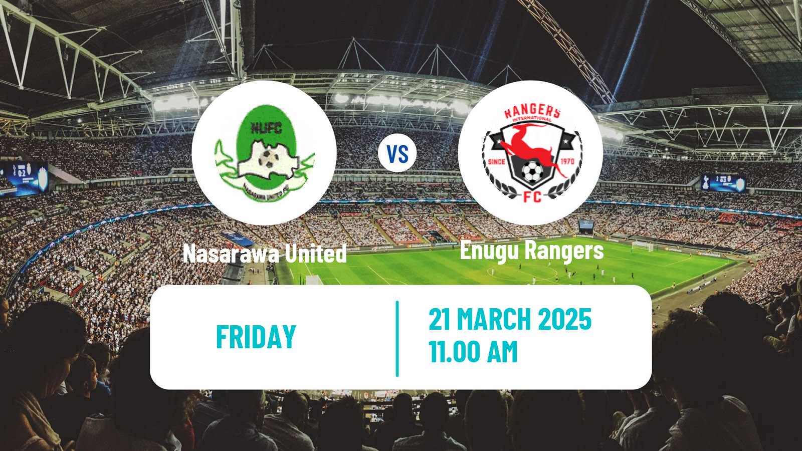Soccer Nigerian Premier League Nasarawa United - Enugu Rangers
