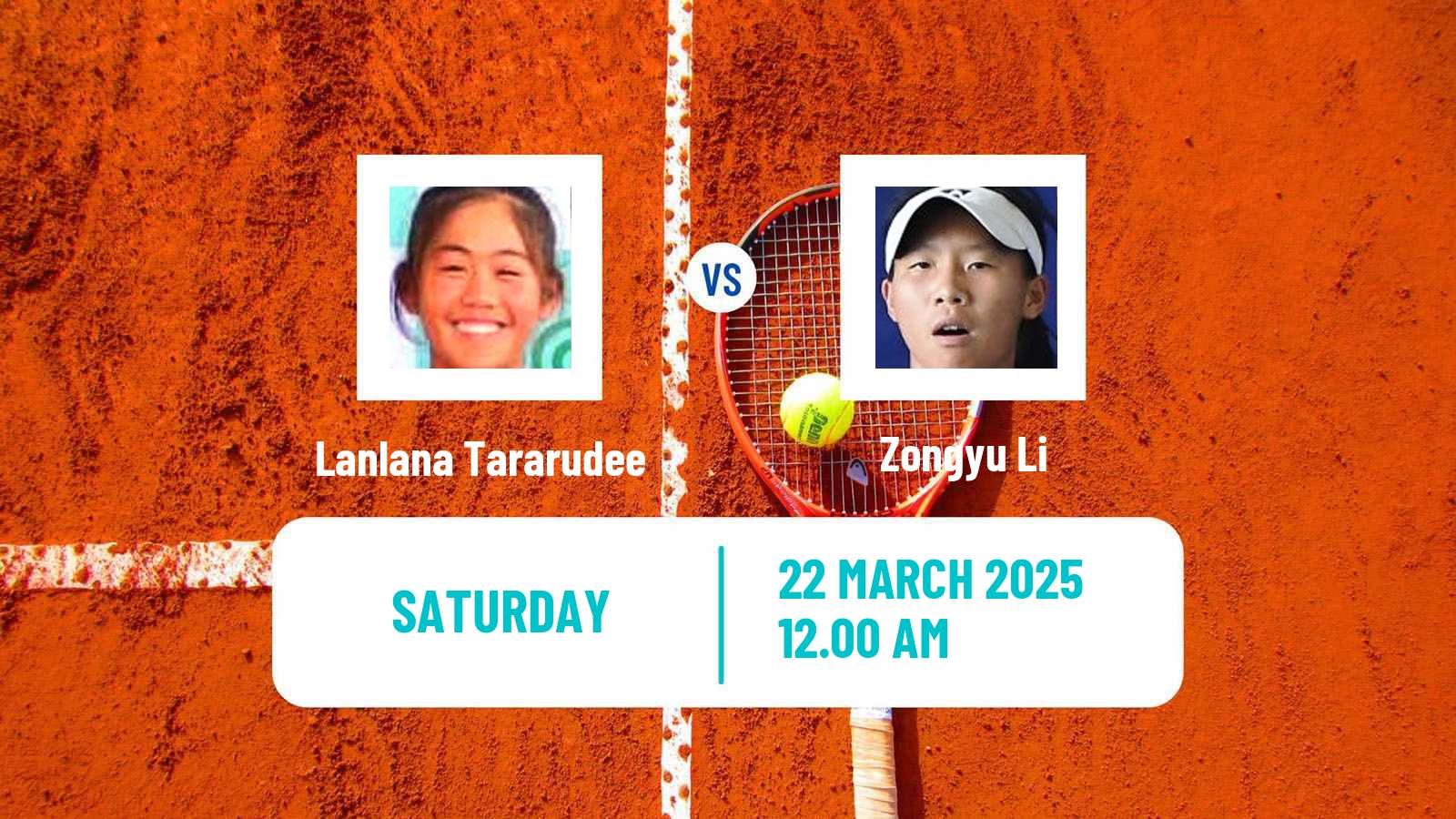 Tennis ITF W75 Luan Women Lanlana Tararudee - Zongyu Li