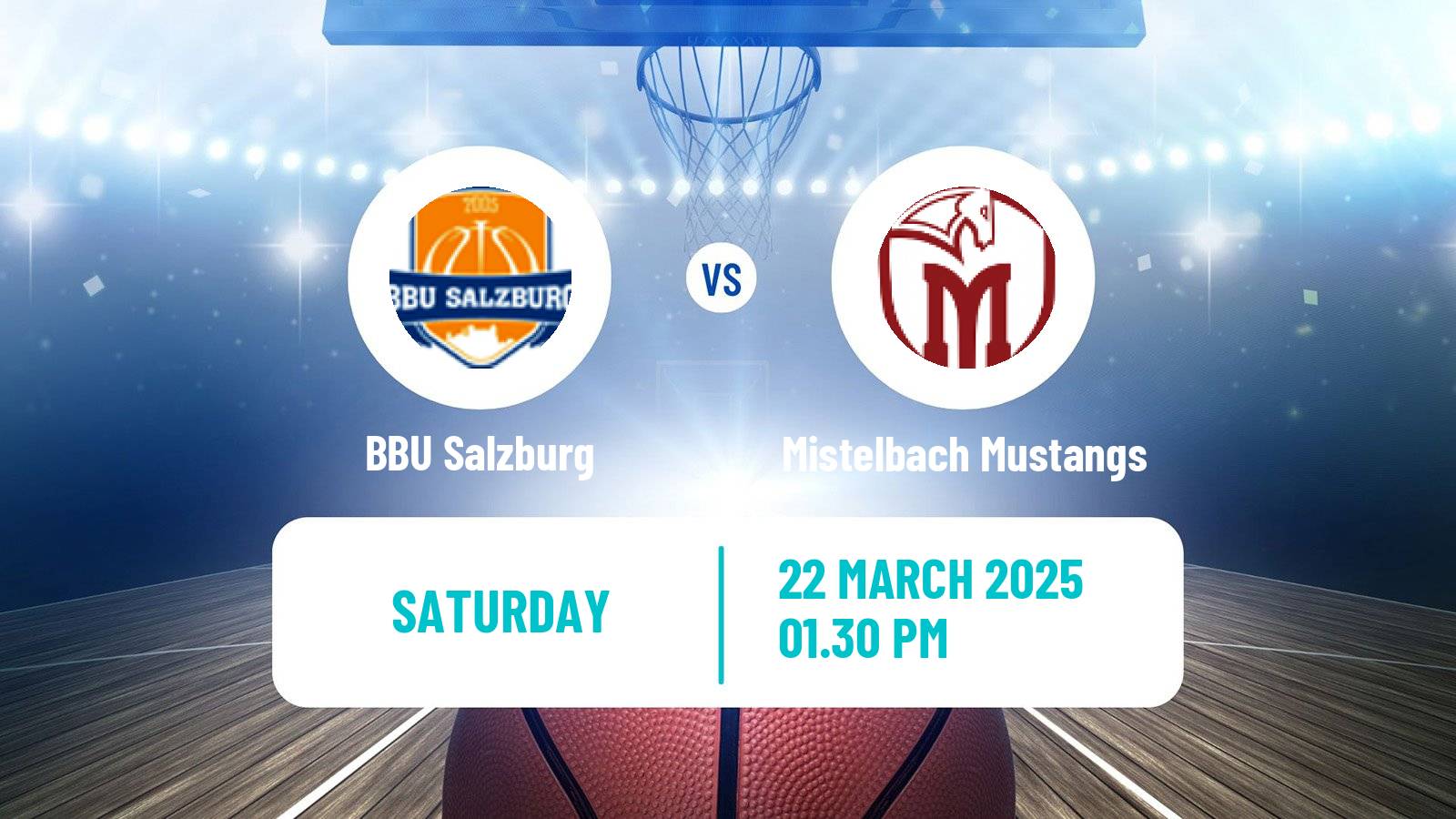 Basketball Austrian Zweite Liga Basketball BBU Salzburg - Mistelbach Mustangs