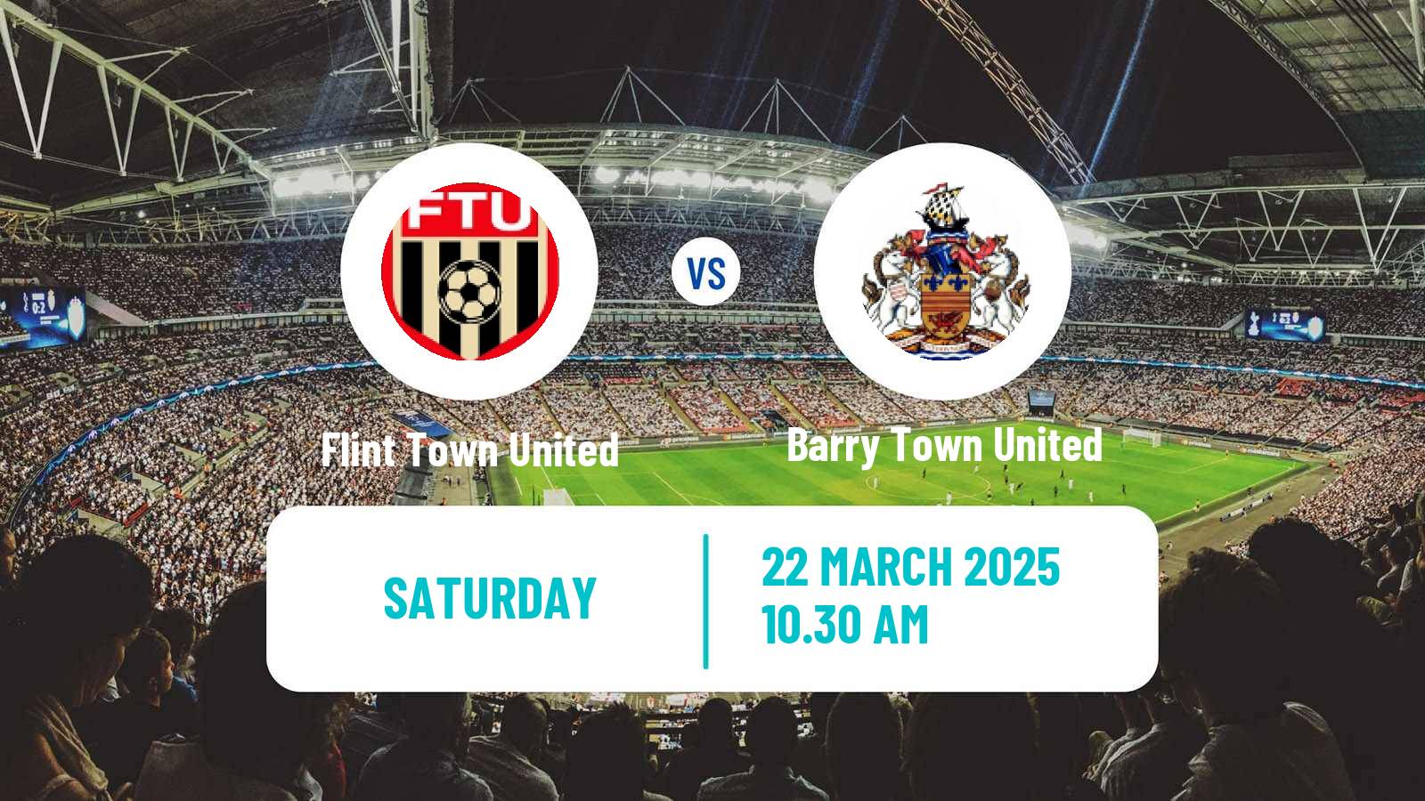 Soccer Welsh Cymru Premier Flint Town United - Barry Town United