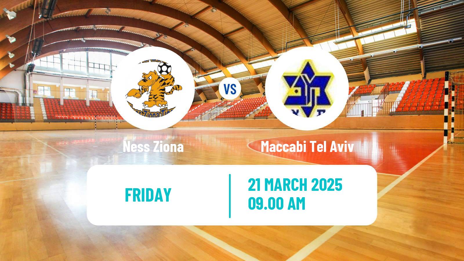 Handball Israeli Division 1 Handball Ness Ziona - Maccabi Tel Aviv