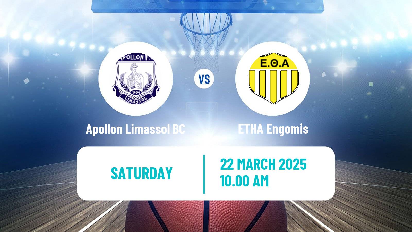 Basketball Cypriot Division A Basketball Apollon Limassol BC - ETHA Engomis