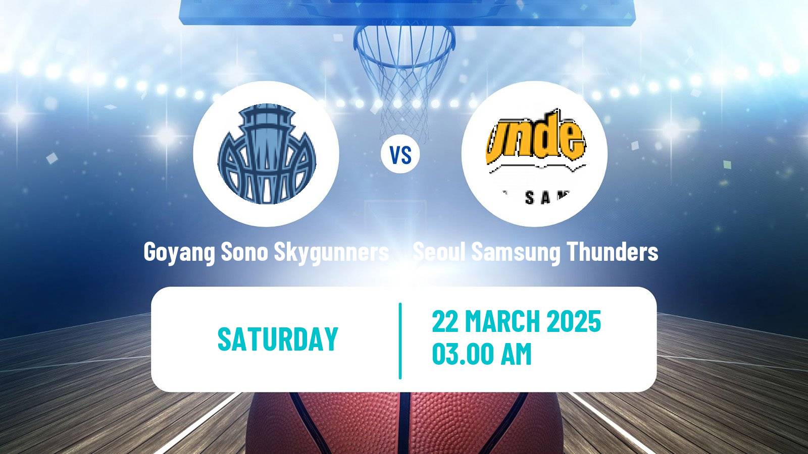 Basketball KBL Goyang Sono Skygunners - Seoul Samsung Thunders