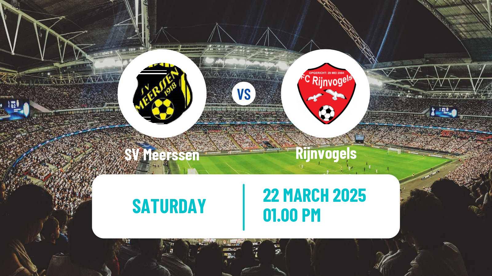 Soccer Dutch Derde Divisie Meerssen - Rijnvogels
