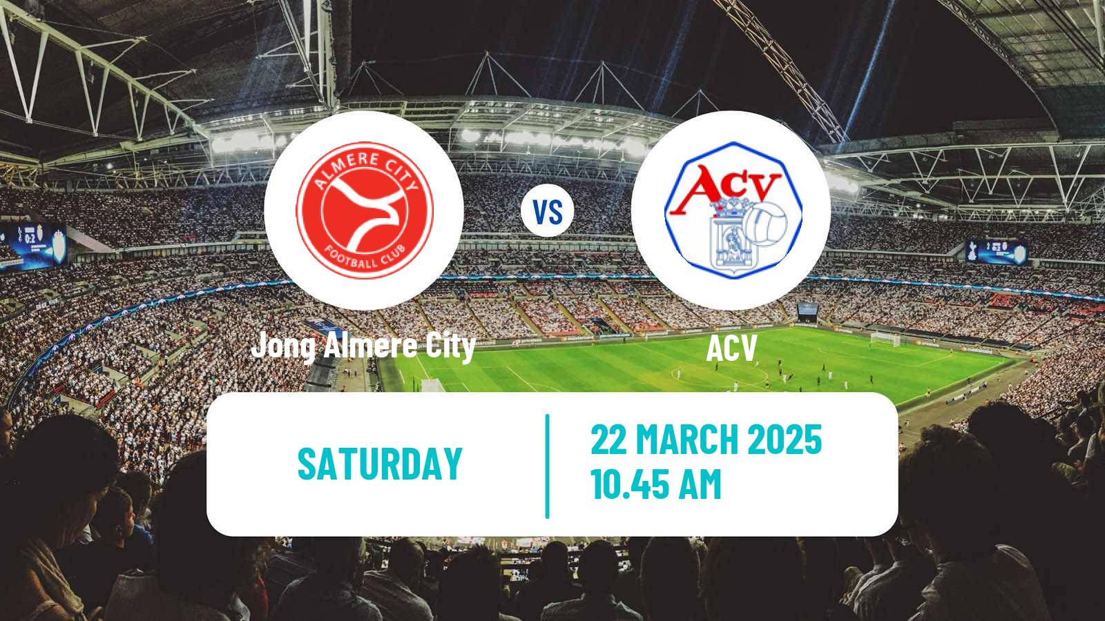 Soccer Dutch Tweede Divisie Jong Almere City - ACV