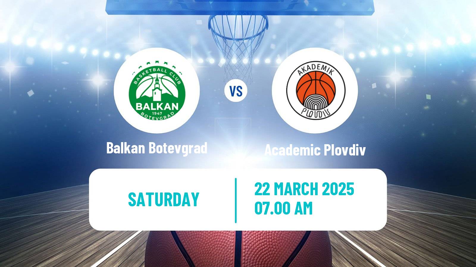 Basketball Bulgarian NBL Balkan Botevgrad - Academic Plovdiv