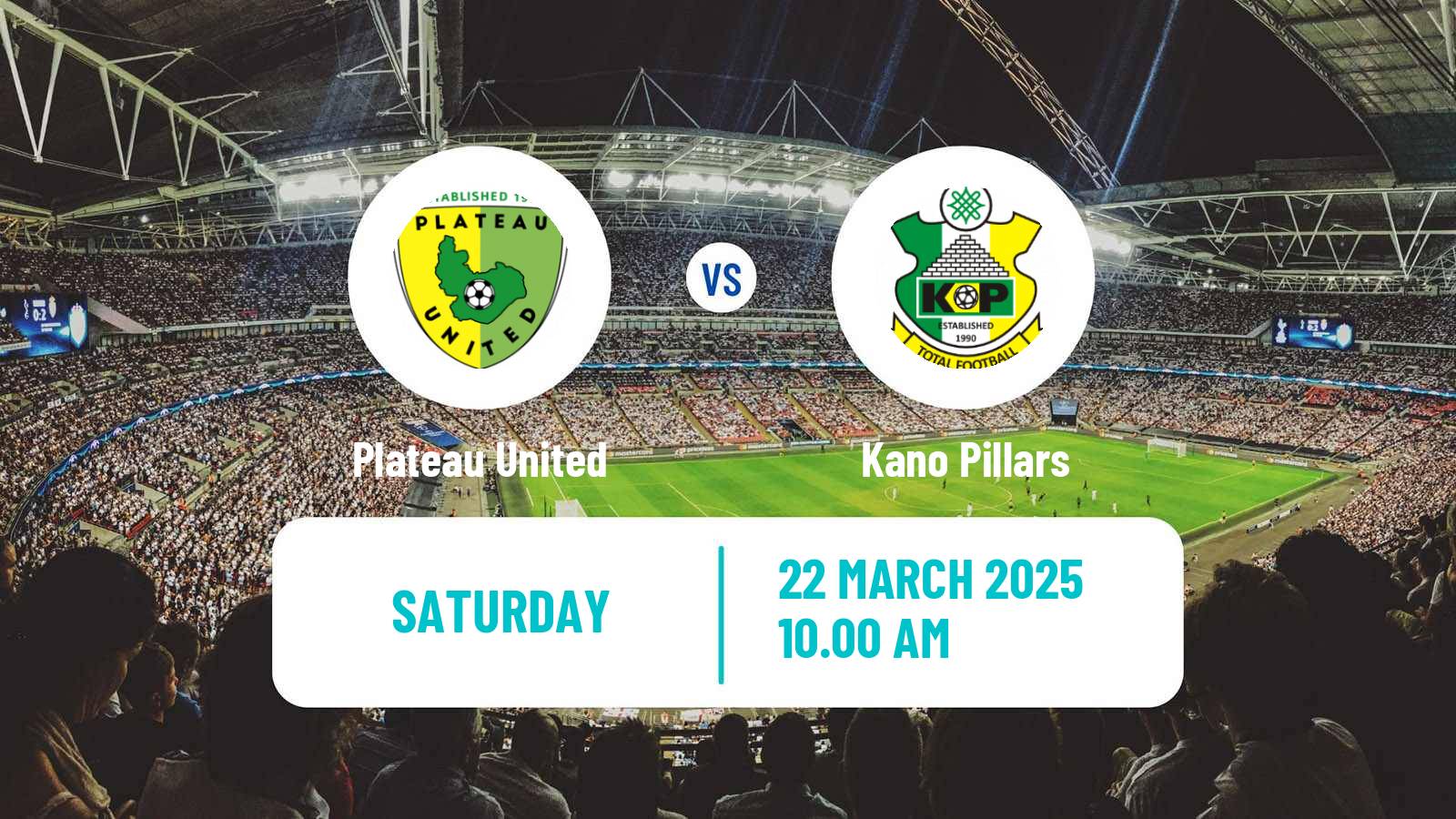 Soccer Nigerian Premier League Plateau United - Kano Pillars