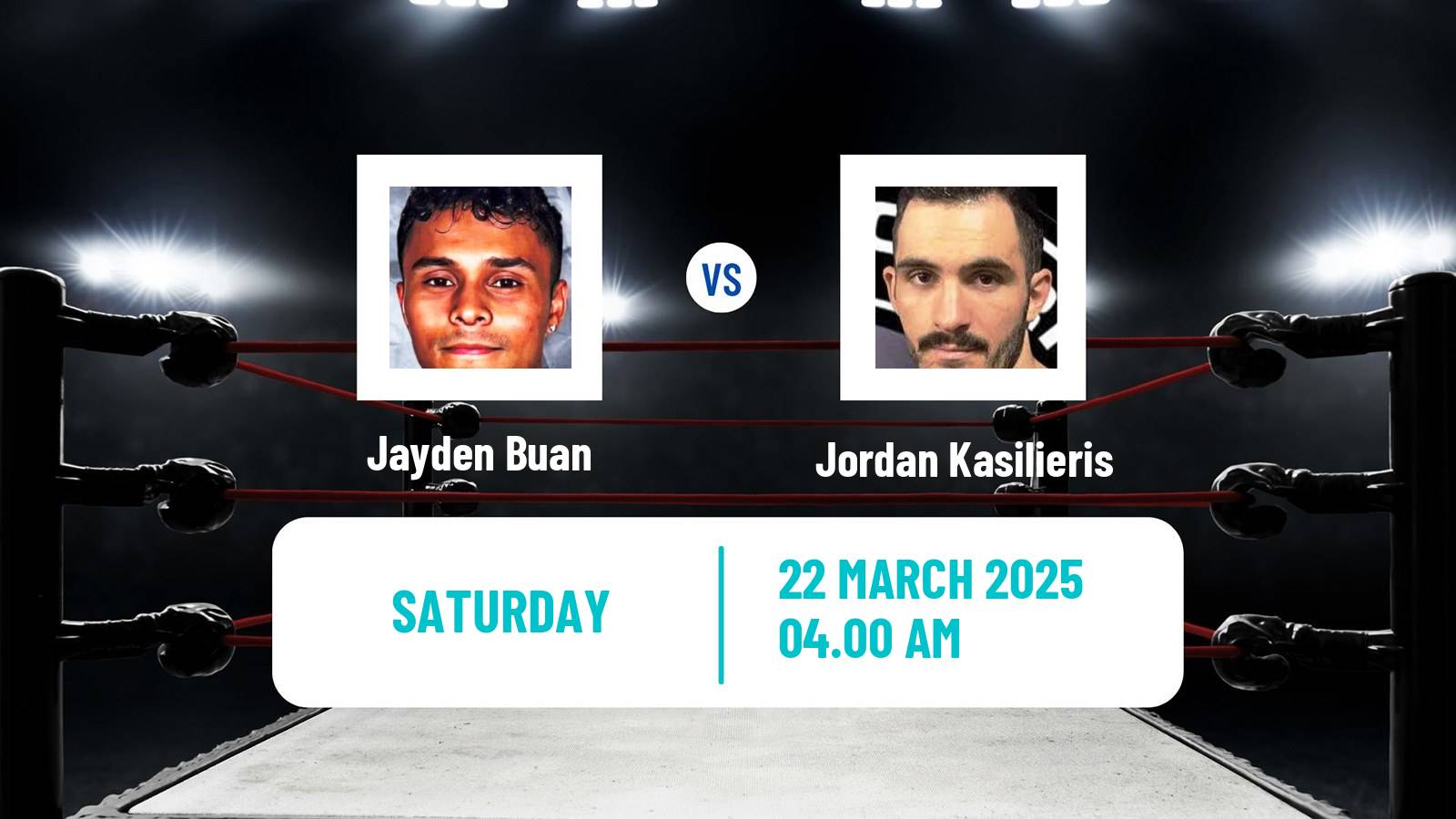 Boxing Super Lightweight Others Matches Men Jayden Buan - Jordan Kasilieris