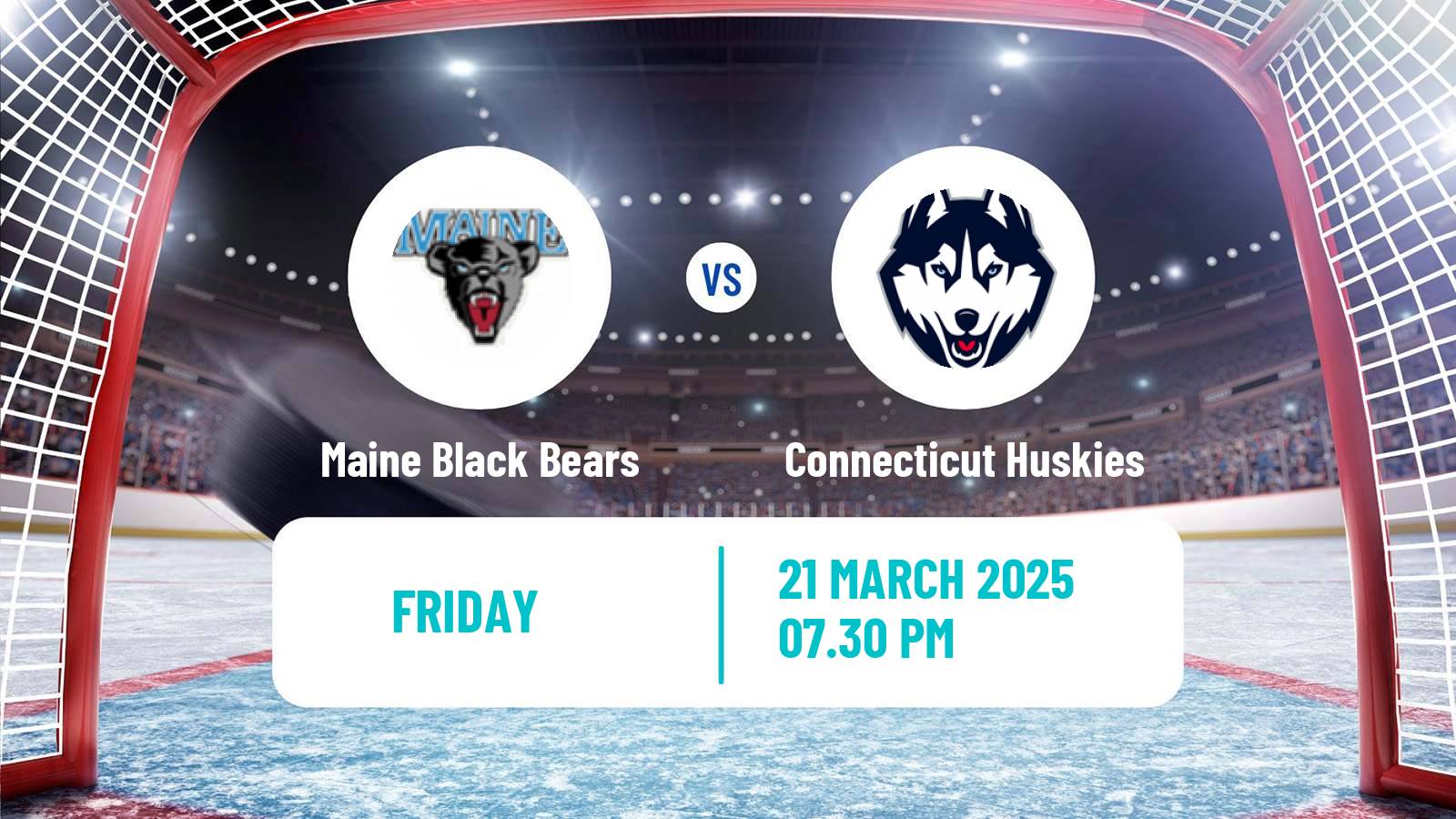 Hockey NCAA Hockey Maine Black Bears - Connecticut Huskies