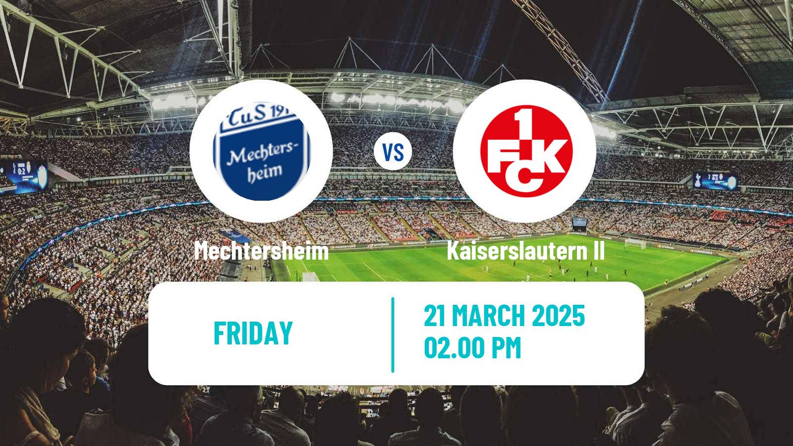 Soccer German Oberliga Rheinland-Pfalz/Saar Mechtersheim - Kaiserslautern II