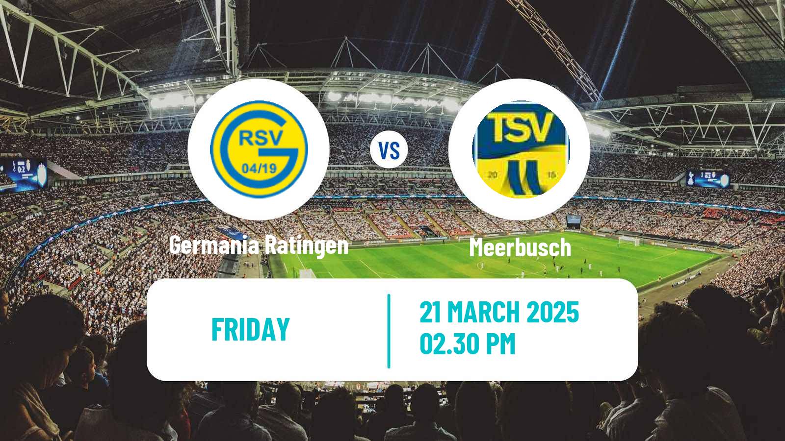 Soccer German Oberliga Niederrhein Germania Ratingen - Meerbusch