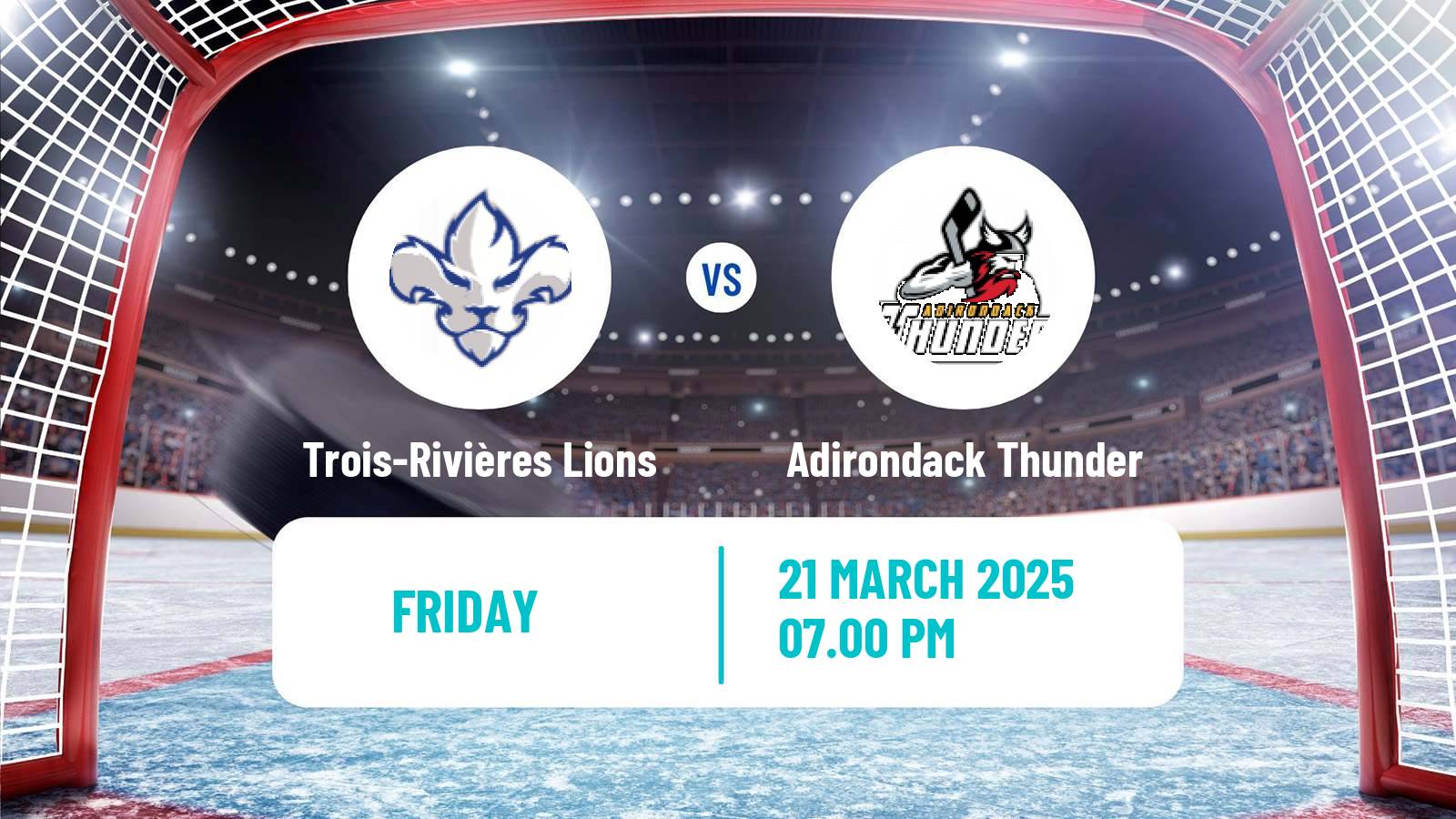 Hockey ECHL Trois-Rivières Lions - Adirondack Thunder