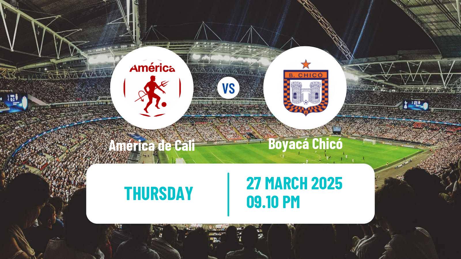 Soccer Colombian Primera A América de Cali - Boyacá Chicó