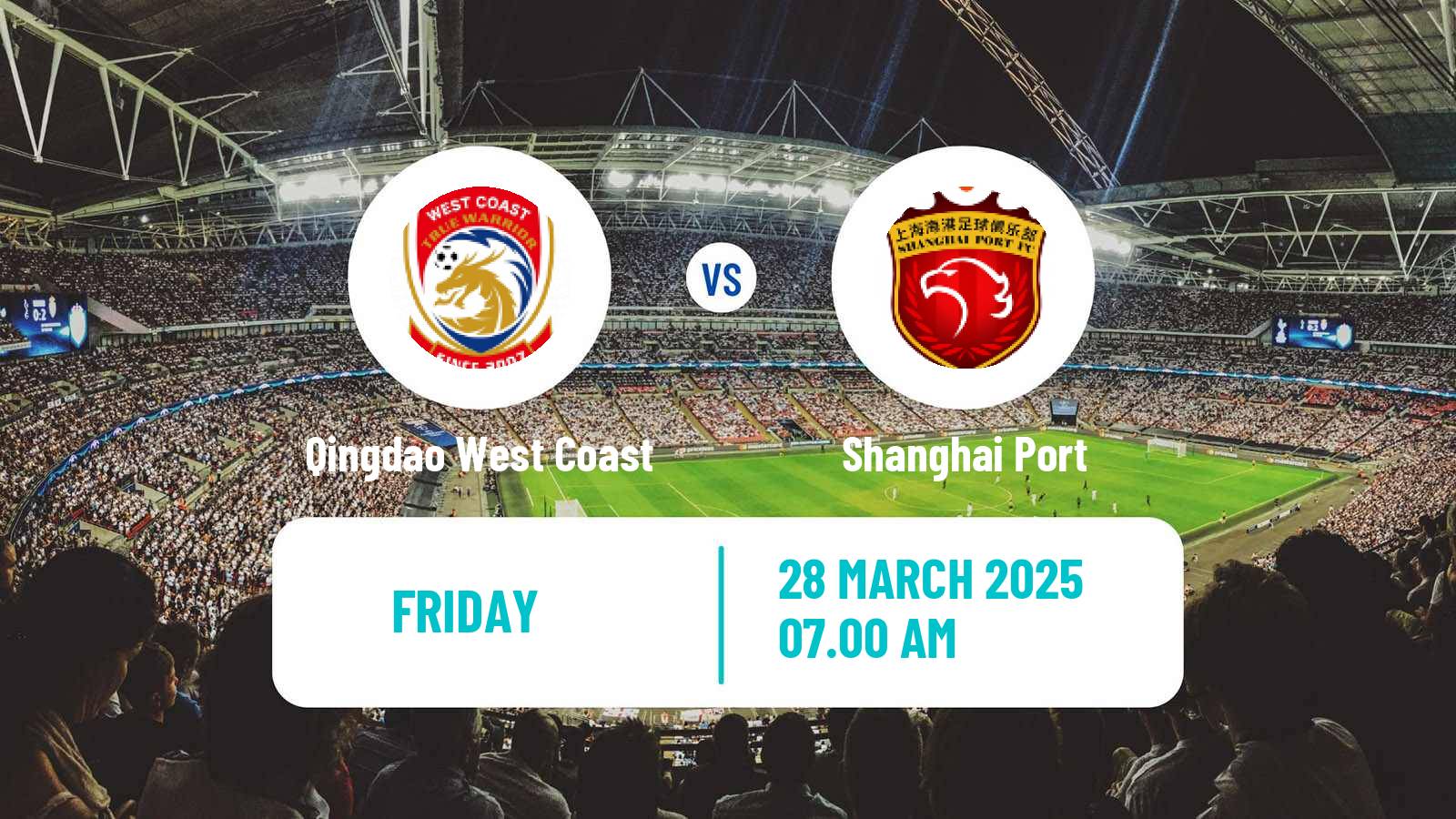Soccer Chinese Super League Qingdao West Coast - Shanghai Port