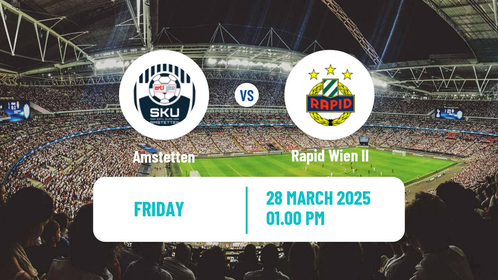 Soccer Austrian 2 Liga Amstetten - Rapid Wien II