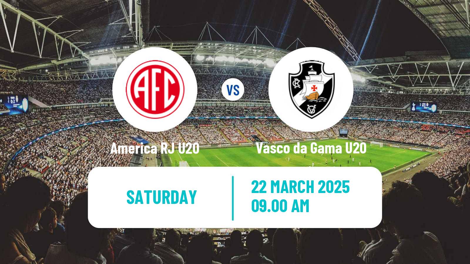 Soccer Brazilian Copa Rio U20 America RJ U20 - Vasco da Gama U20