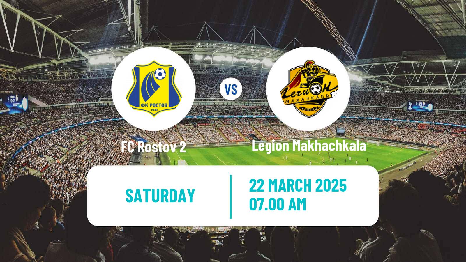 Soccer FNL 2 Division B Group 1 Rostov 2 - Legion Makhachkala