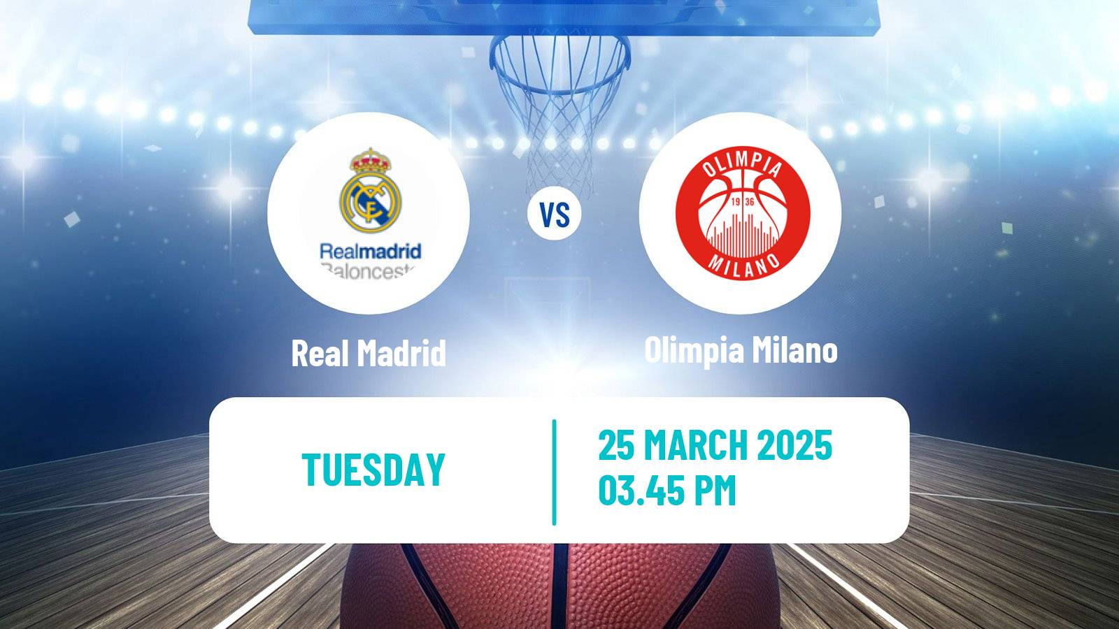 Basketball Euroleague Real Madrid - Olimpia Milano