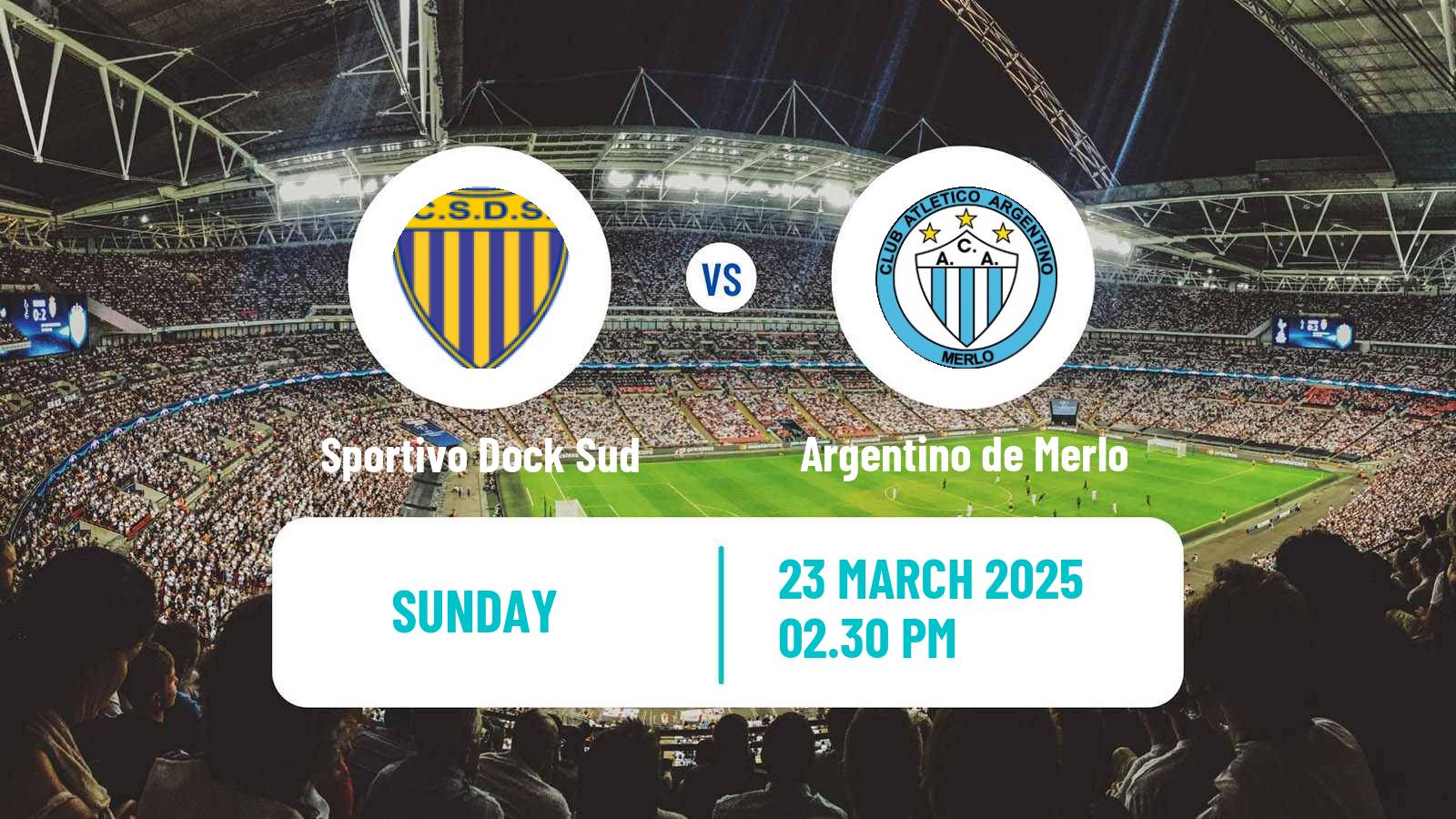 Soccer Argentinian Primera B Sportivo Dock Sud - Argentino de Merlo