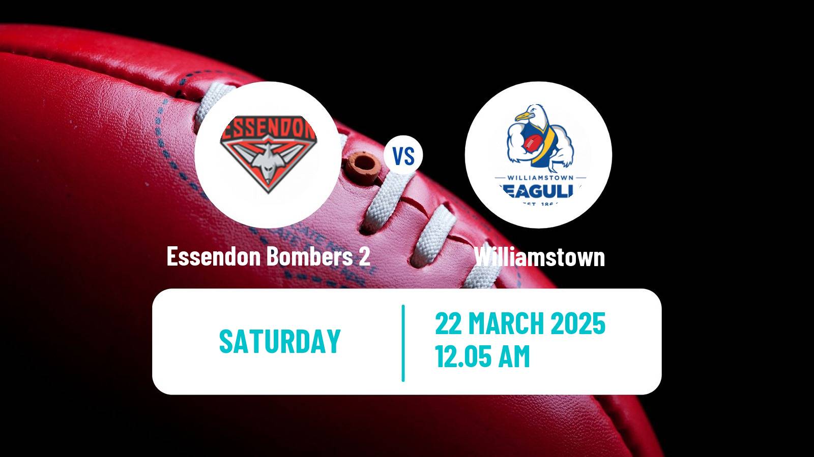 Aussie rules VFL Essendon Bombers 2 - Williamstown