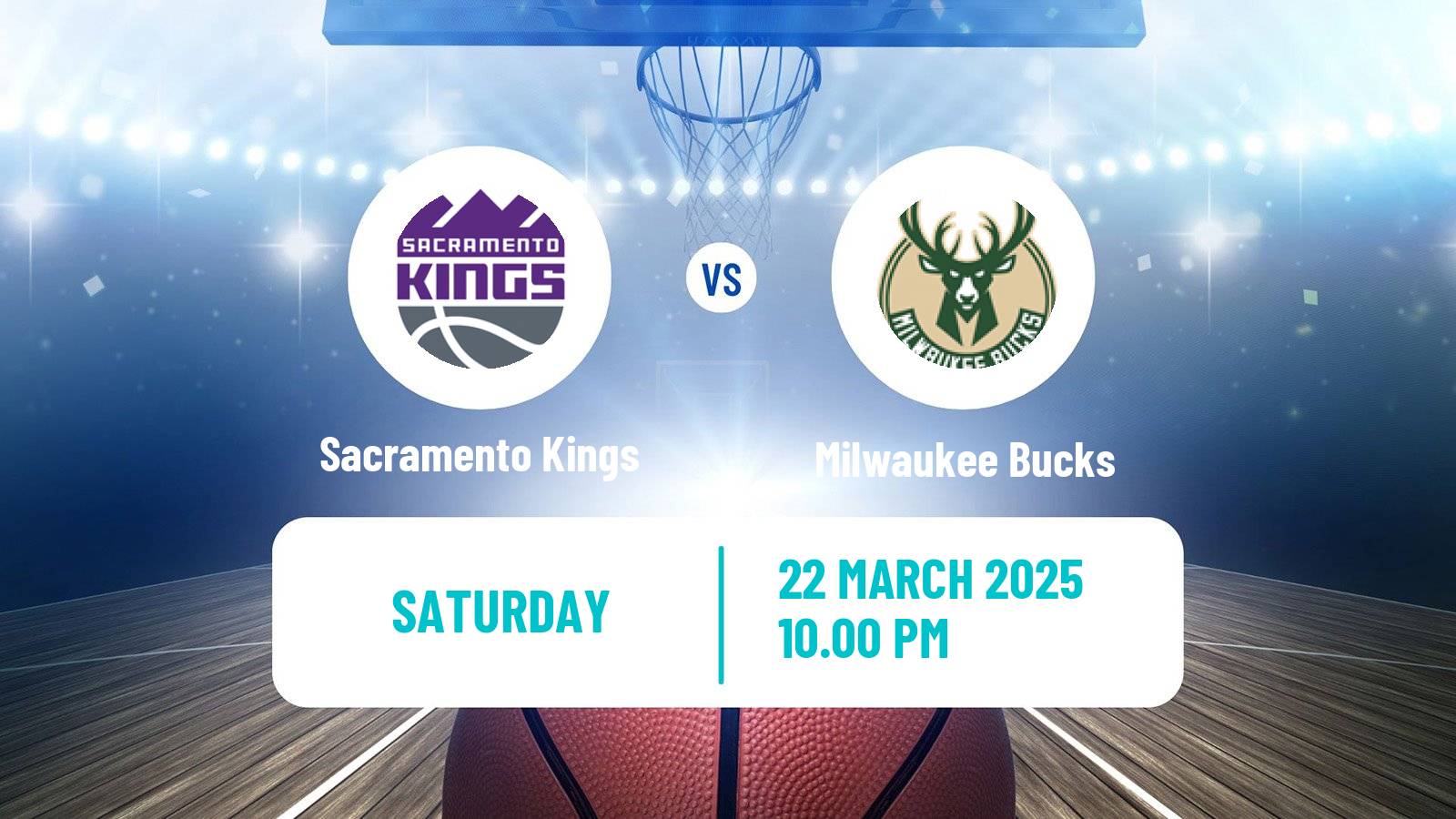 Basketball NBA Sacramento Kings - Milwaukee Bucks