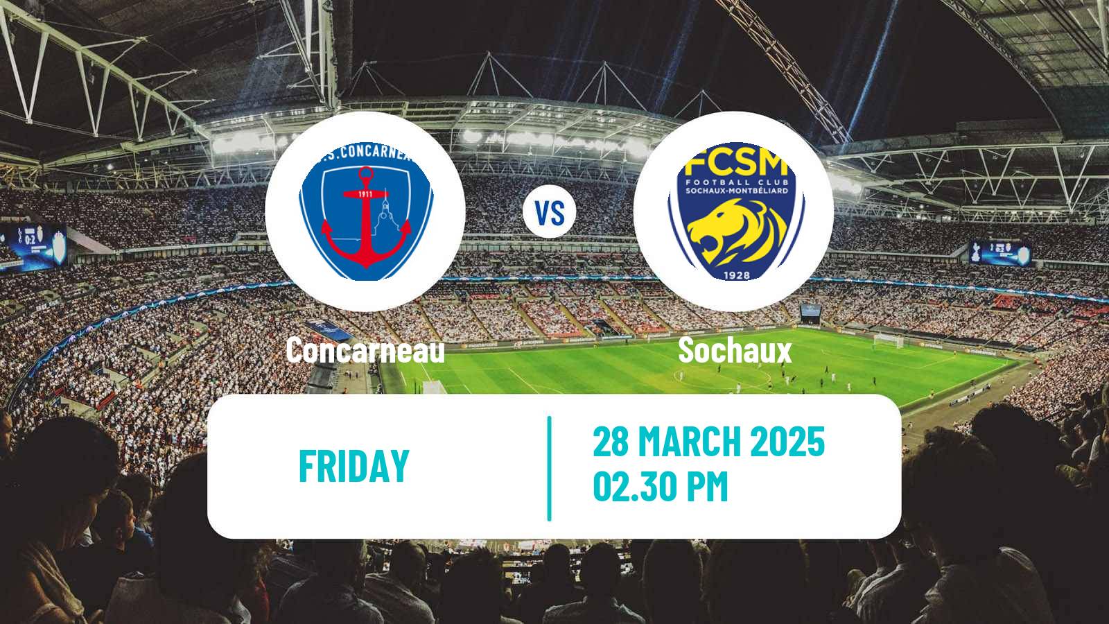 Soccer French National League Concarneau - Sochaux