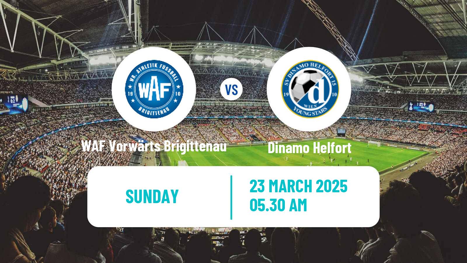 Soccer Austrian Landesliga Wien WAF Vorwärts Brigittenau - Dinamo Helfort