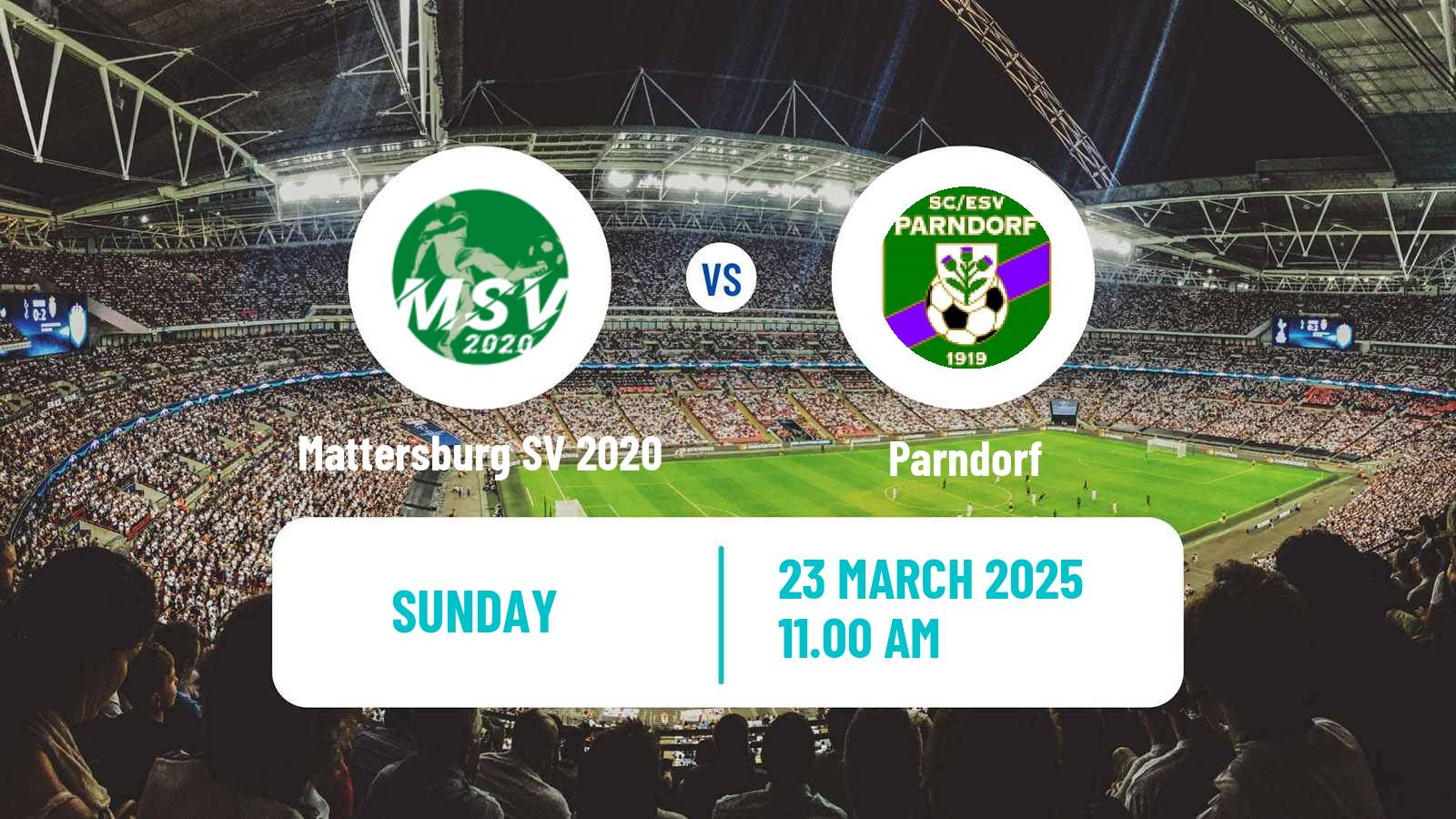 Soccer Austrian Landesliga Burgenland Mattersburg SV 2020 - Parndorf