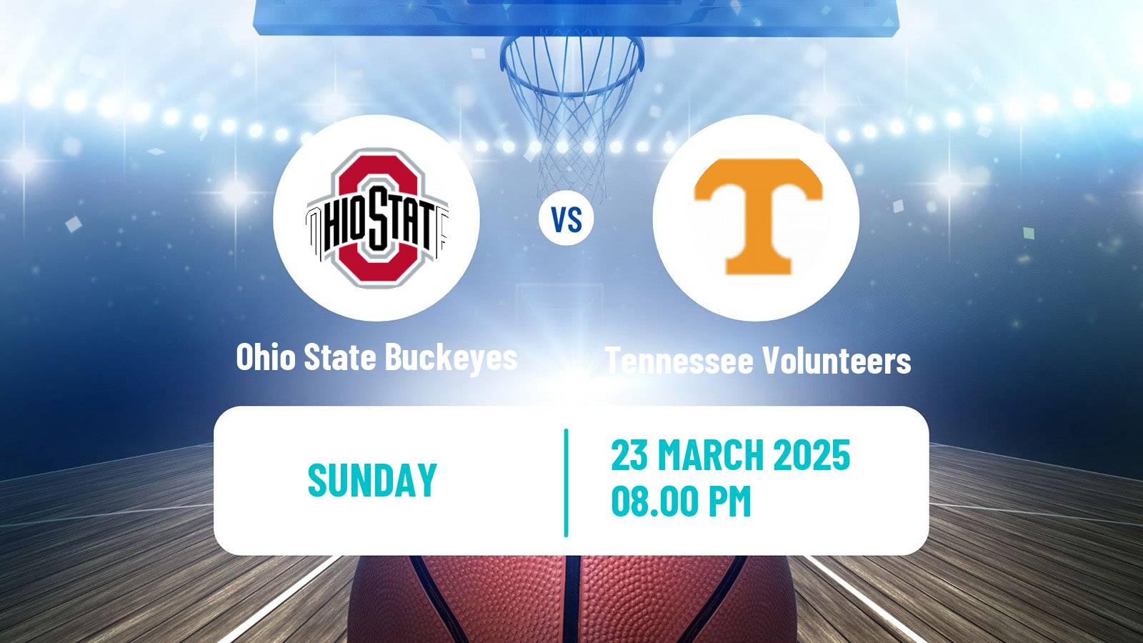 Basketball NCAA College Basketball Women Ohio State Buckeyes - Tennessee Volunteers