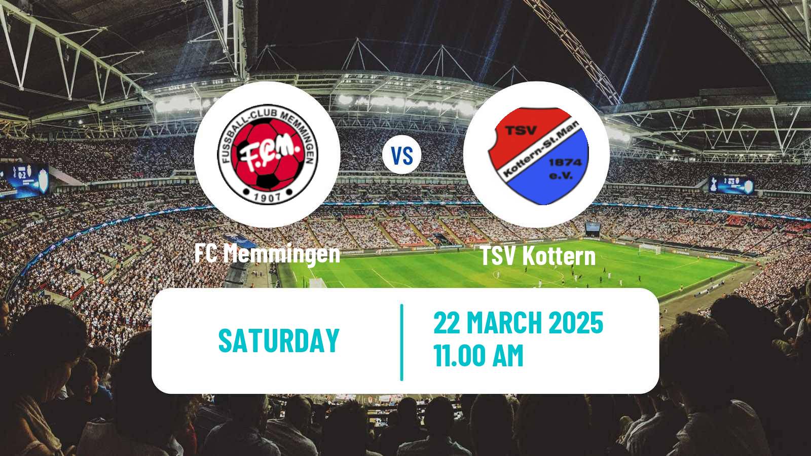 Soccer German Oberliga Bayern Süd Memmingen - TSV Kottern