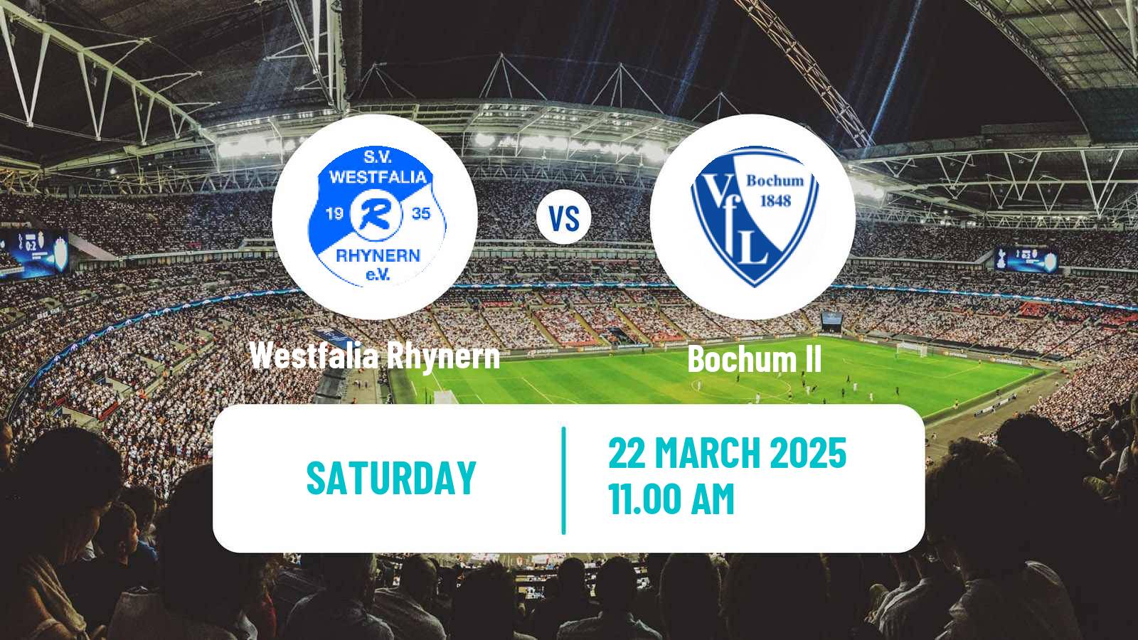 Soccer German Oberliga Westfalen Westfalia Rhynern - Bochum II