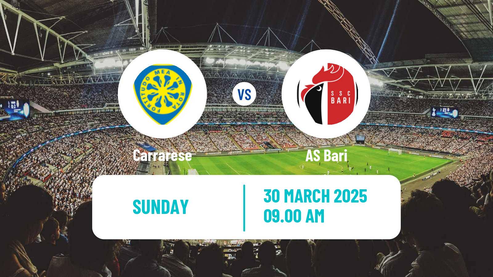 Soccer Italian Serie B Carrarese - Bari