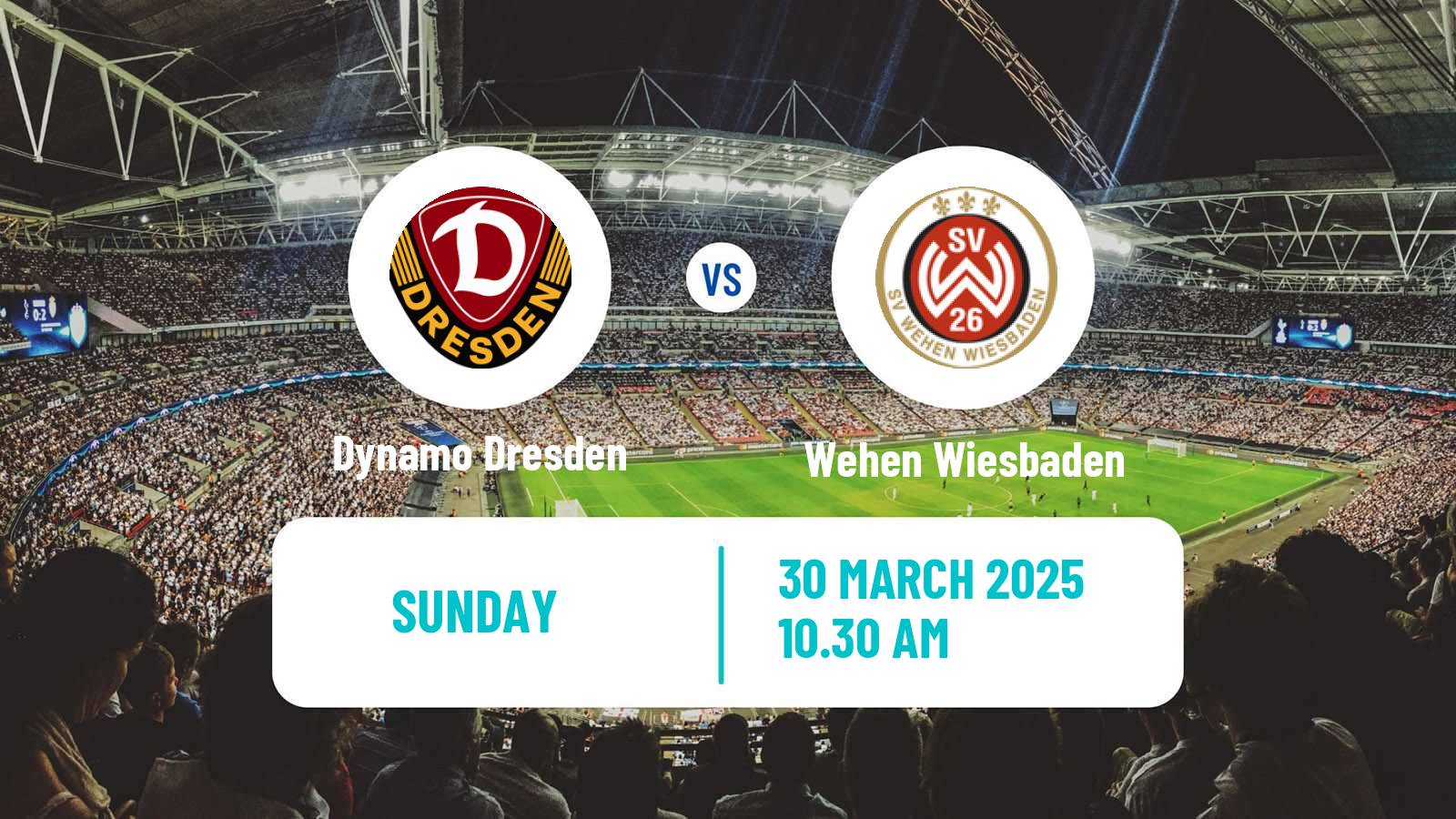 Soccer German 3 Bundesliga Dynamo Dresden - Wehen Wiesbaden