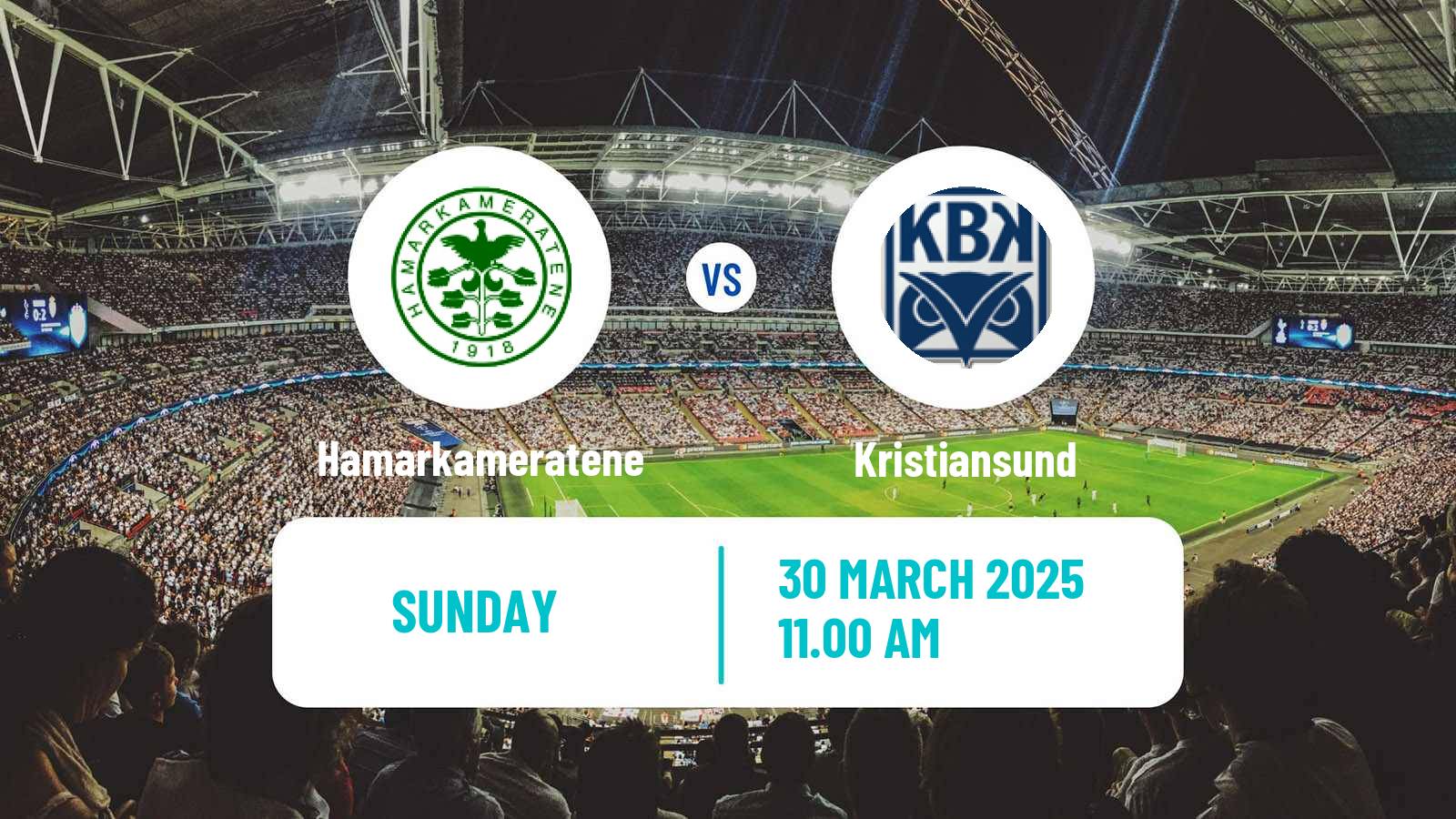 Soccer Norwegian Eliteserien Hamarkameratene - Kristiansund