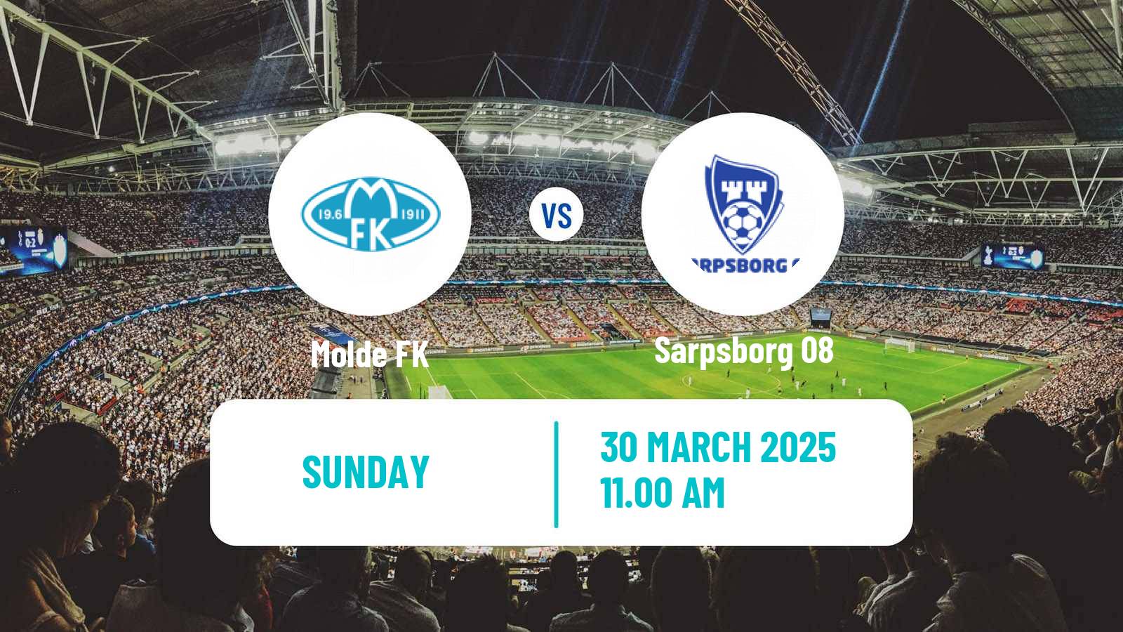 Soccer Norwegian Eliteserien Molde - Sarpsborg 08