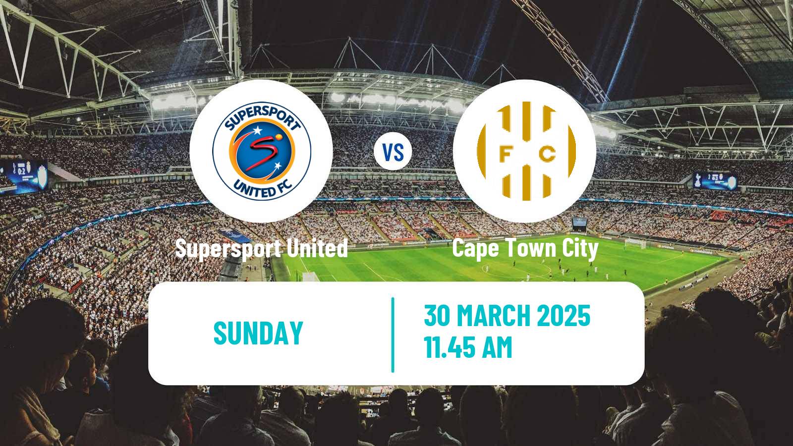 Soccer South African Premier Soccer League Supersport United - Cape Town City