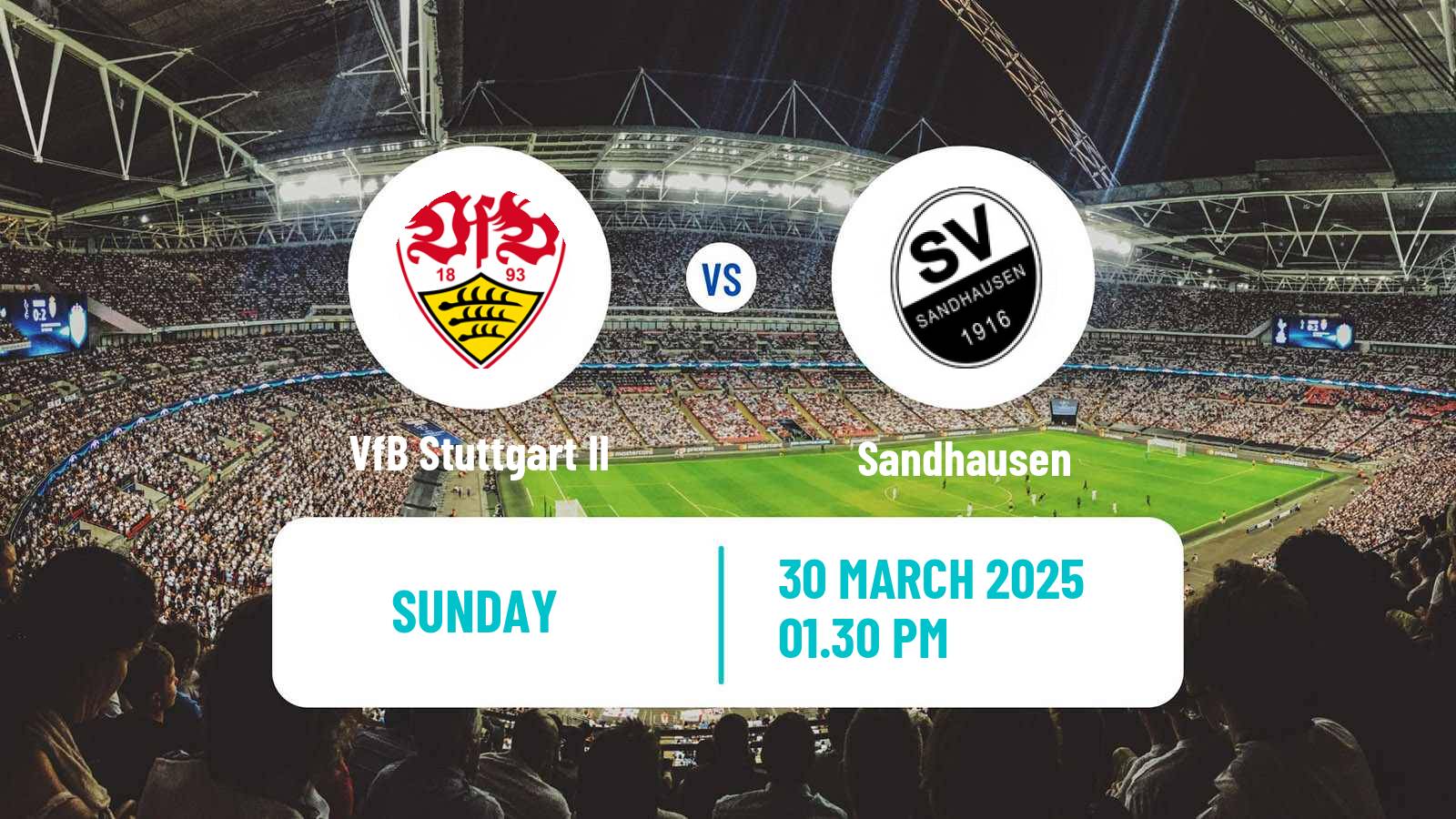 Soccer German 3 Bundesliga VfB Stuttgart II - Sandhausen