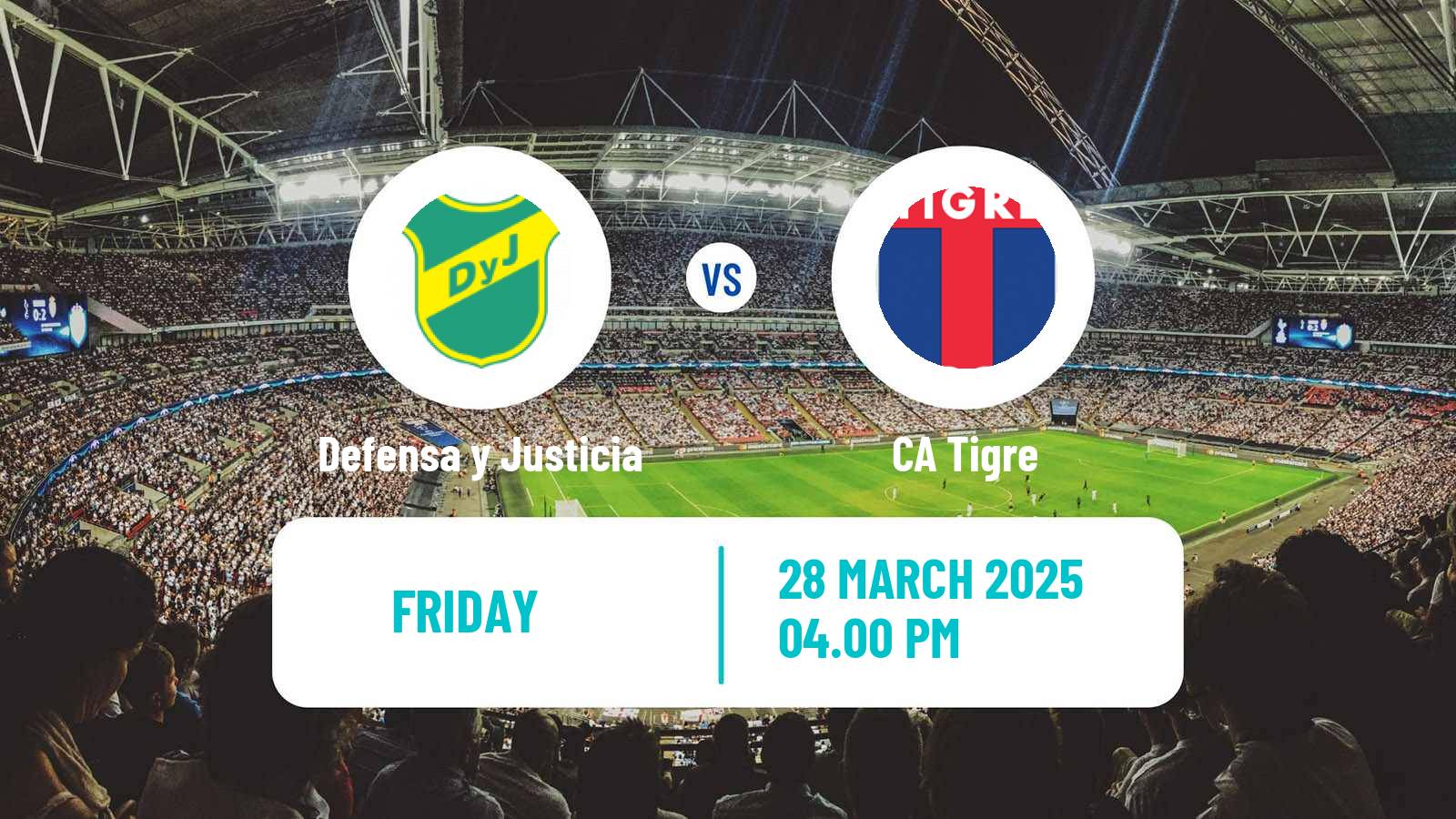Soccer Argentinian Liga Profesional Defensa y Justicia - Tigre