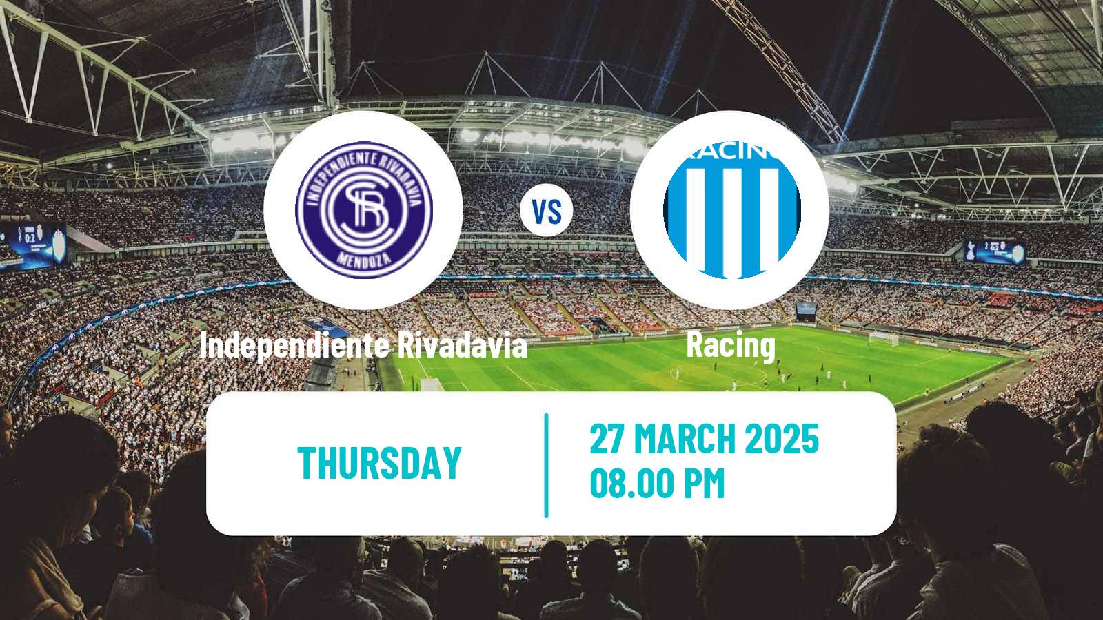 Soccer Argentinian Liga Profesional Independiente Rivadavia - Racing