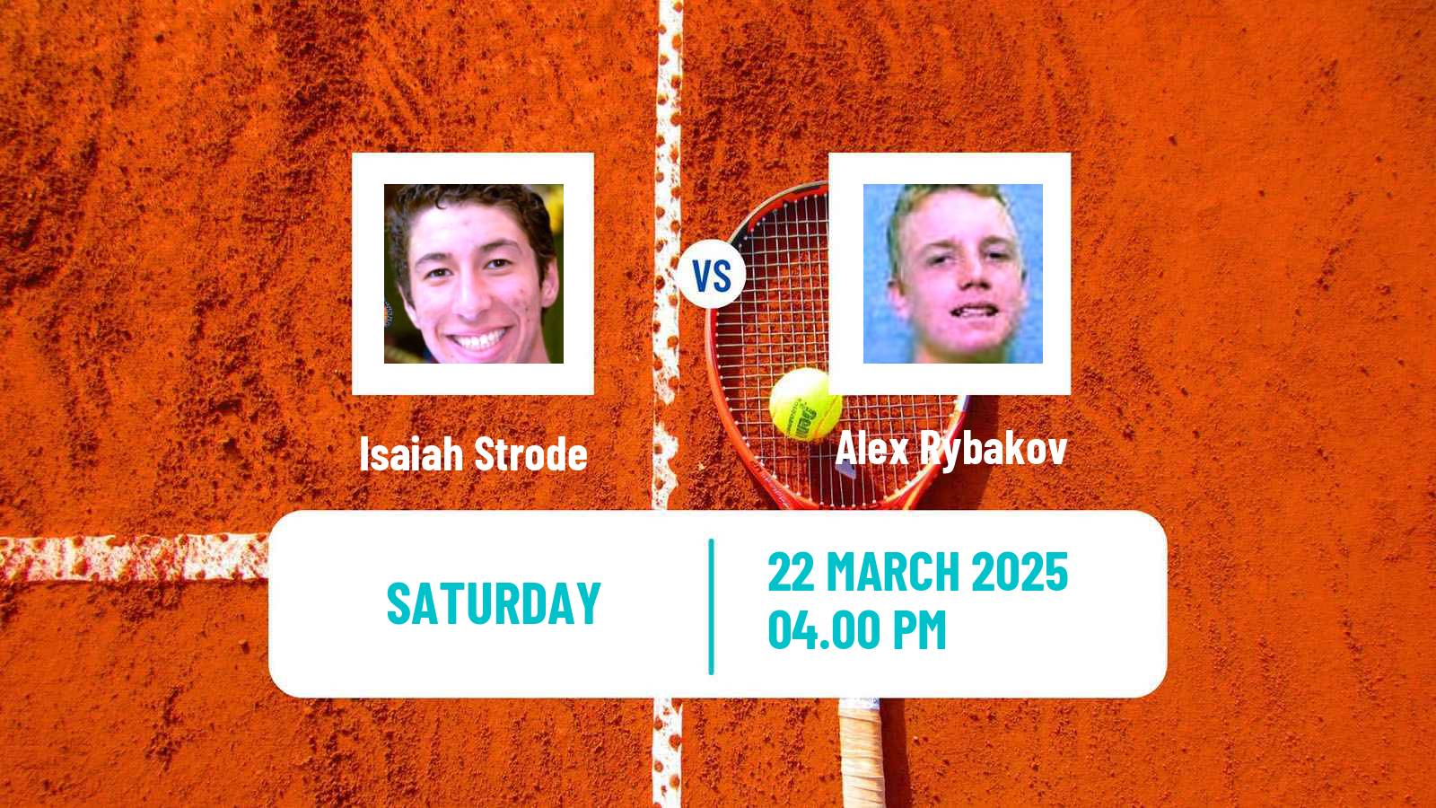 Tennis ITF M25 Bakersfield Ca Men Isaiah Strode - Alex Rybakov