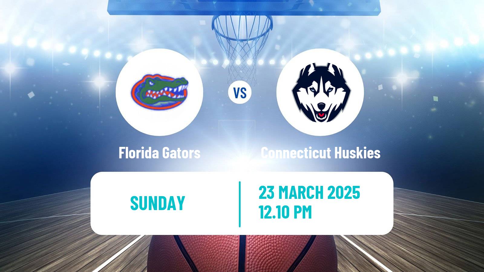 Basketball NCAA College Basketball Florida Gators - Connecticut Huskies