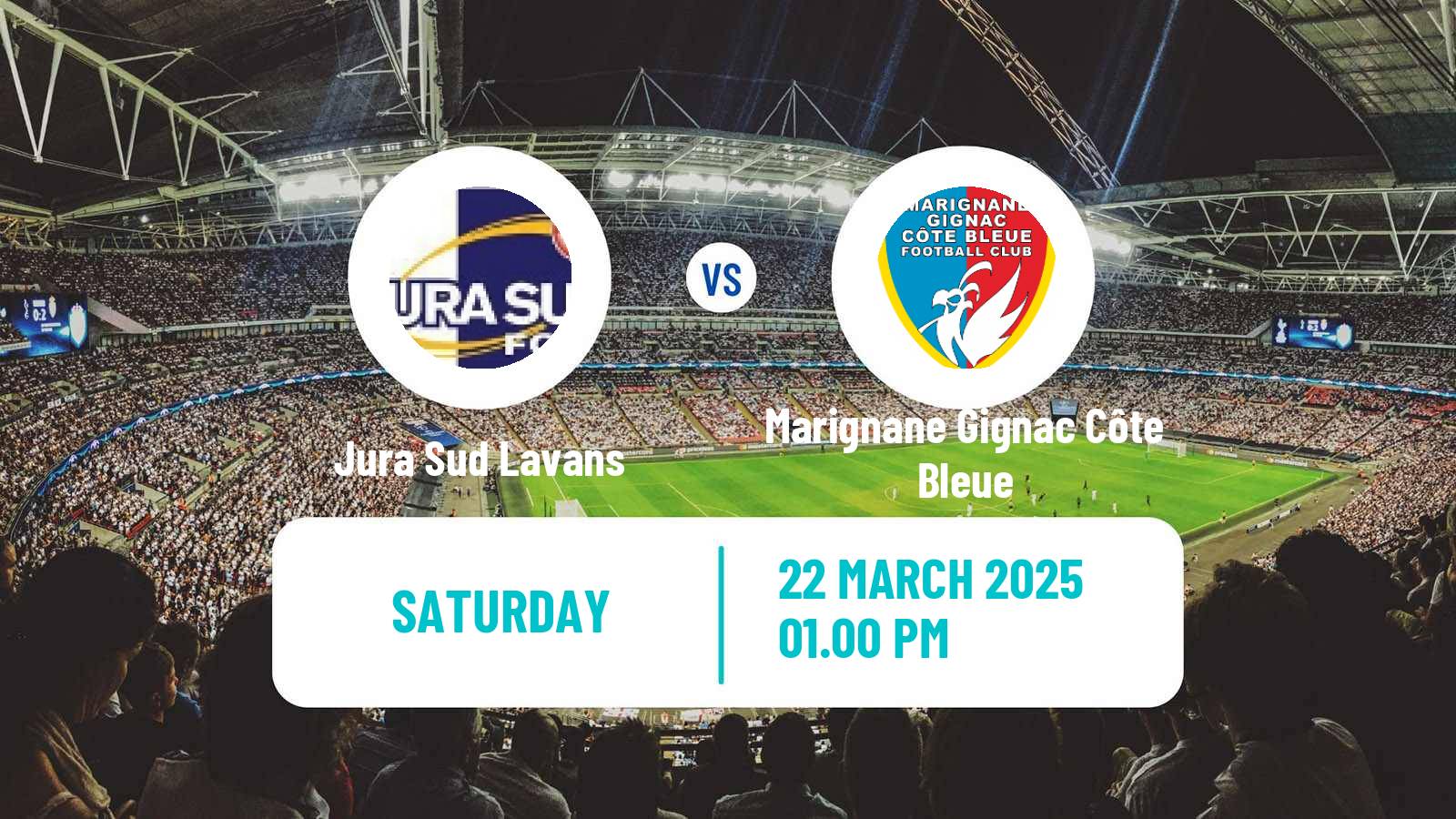 Soccer French National 2 - Group A Jura Sud Lavans - Marignane Gignac Côte Bleue